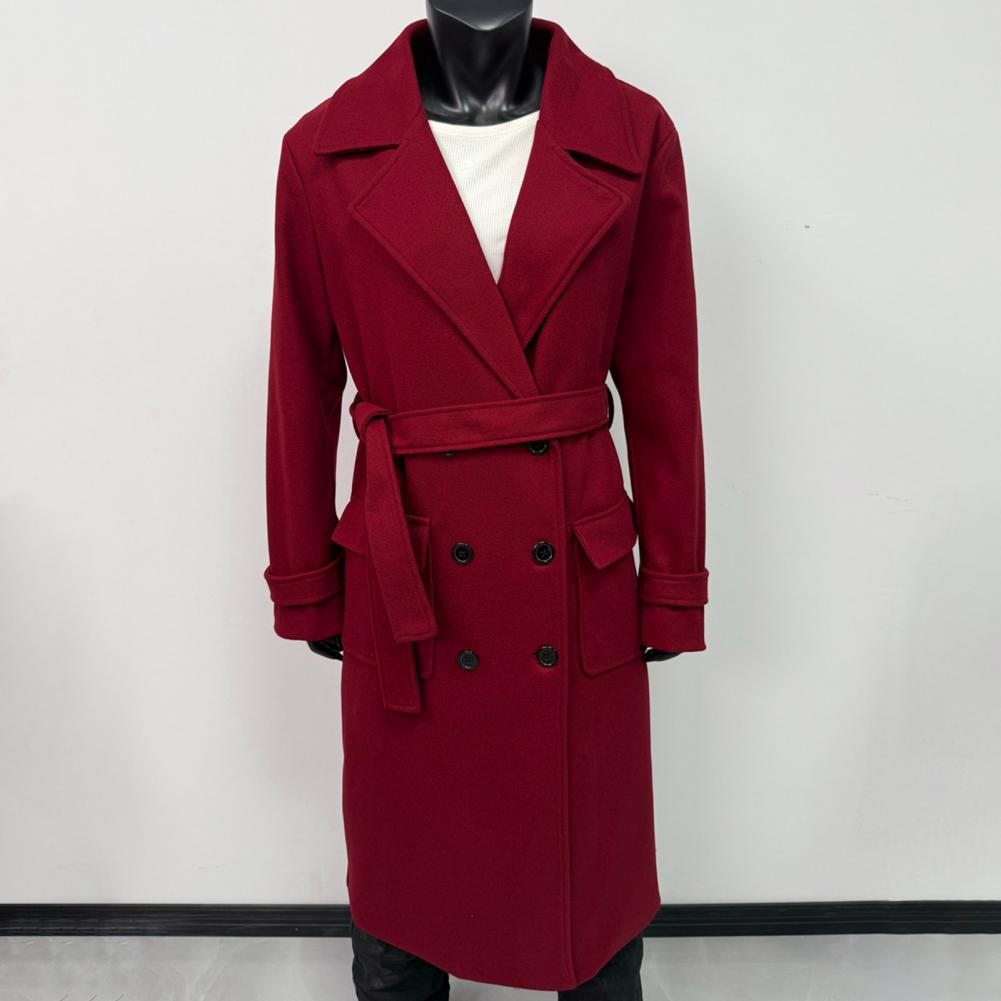 Wool Coat Peacoat - Abrigo de mujer, gabardina cruzada con