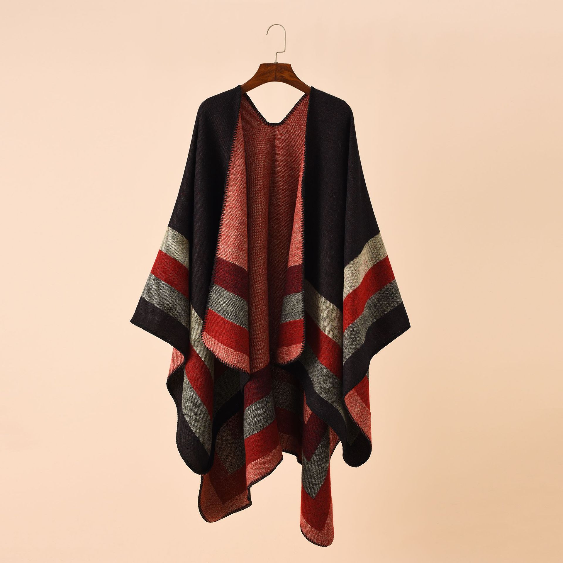 Ponchos y capas a cuadros cáli - Shawl Wrap Winter reseña y precio