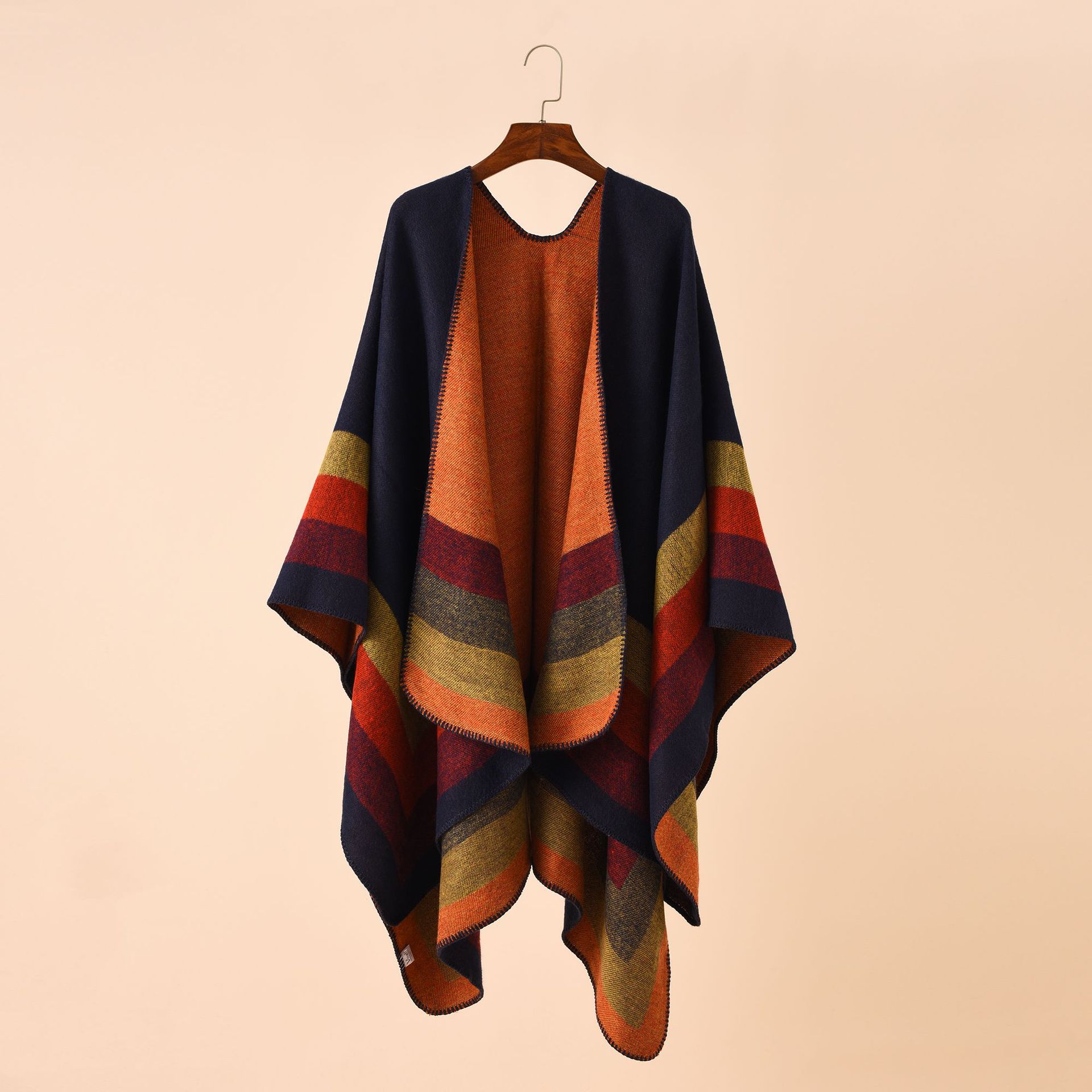 Ponchos y capas a cuadros cáli - Shawl Wrap Winter reseña y precio
