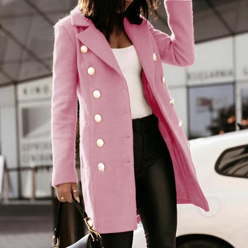 Abrigos lana para mujer Otoño  - Wool Coat Peacoat reseña y precio