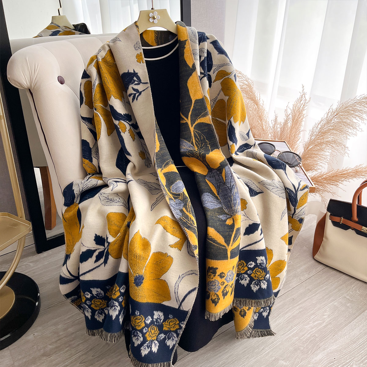 Bufandas gruesas de lujo de Ca - Shawl Wrap Winter reseña y precio