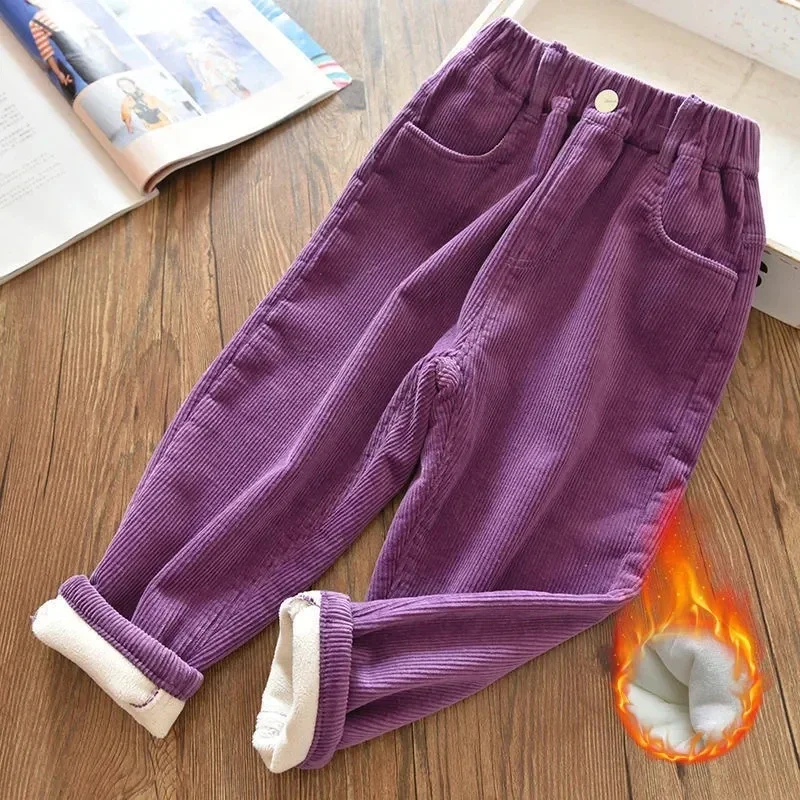 Pantalones de pana para niñas, - Corduroy Pant Warm reseña y precio