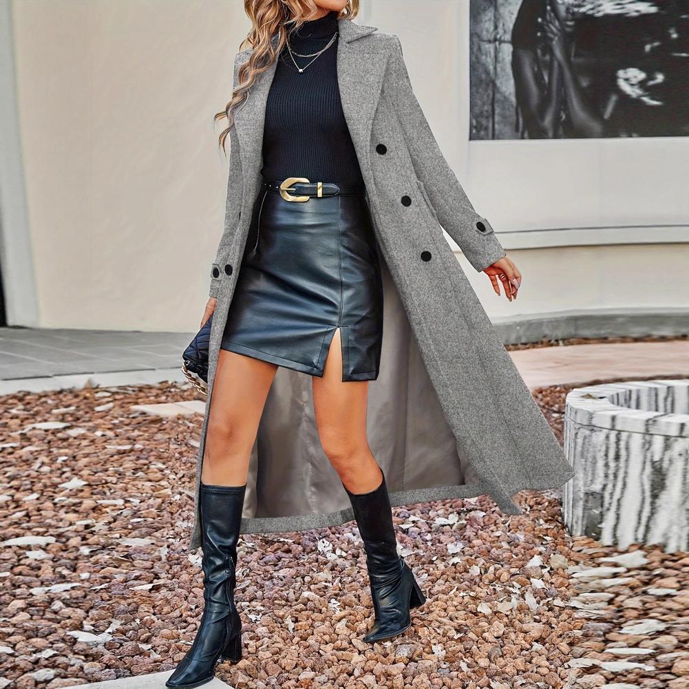 Abrigo de otoño para mujer, ab - Wool Coat Peacoat reseña y precio